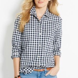 Navy gingham vineyard vine button up
